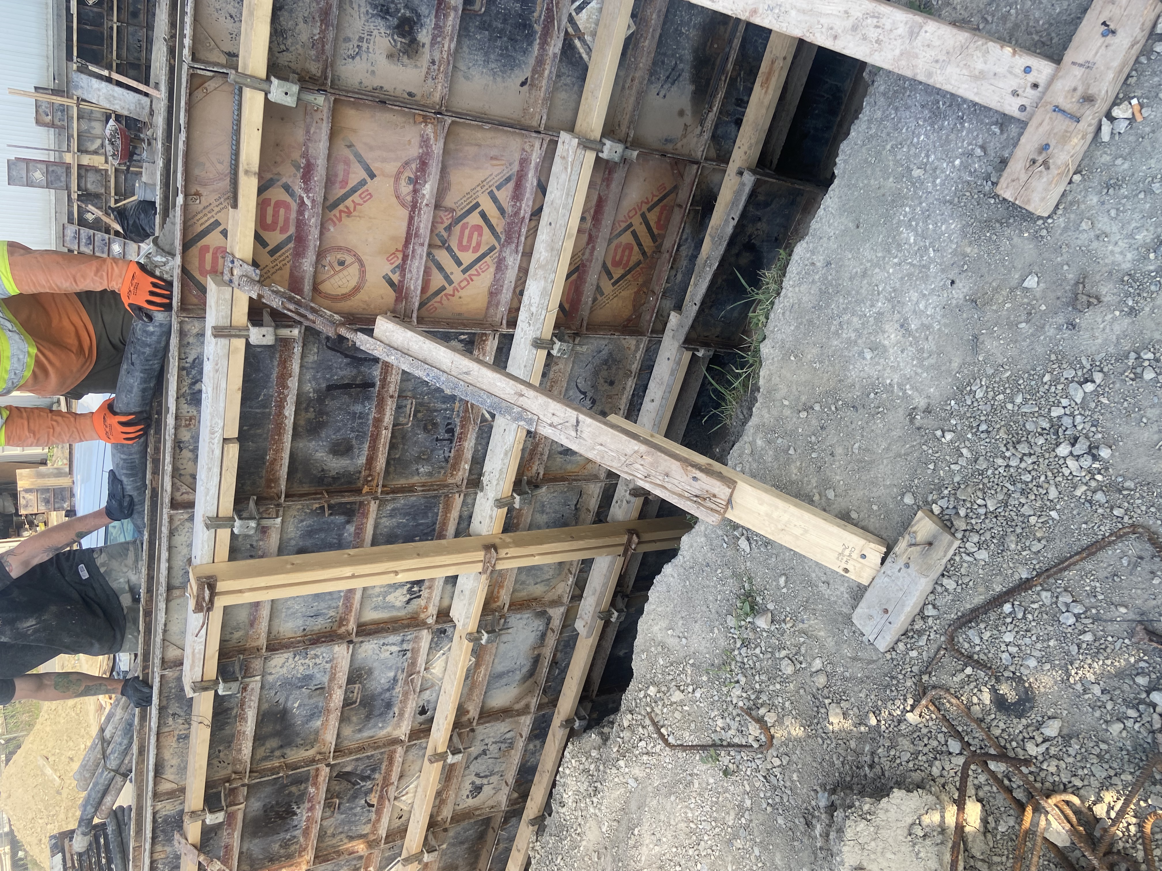 Concrete pumping and placement on site